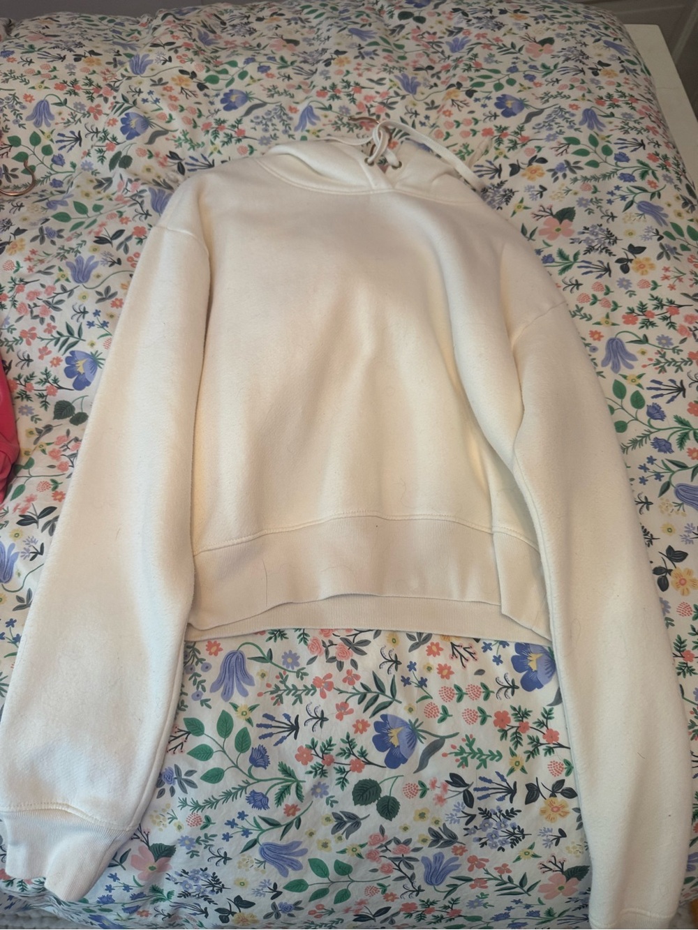 J.Crew Cropped cream Hoodie Sweatshirt